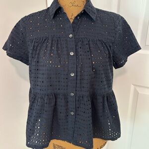 Madewell navy adorable top. Great condition